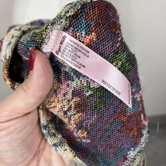 Sugar Thrillz Floral Tapestry Crop Top Womens Small Bustier Boho Floral Festival - Picture 6 of 8